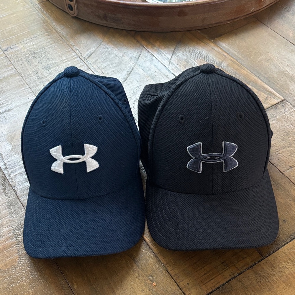 Under Armour Navy and Black Caps